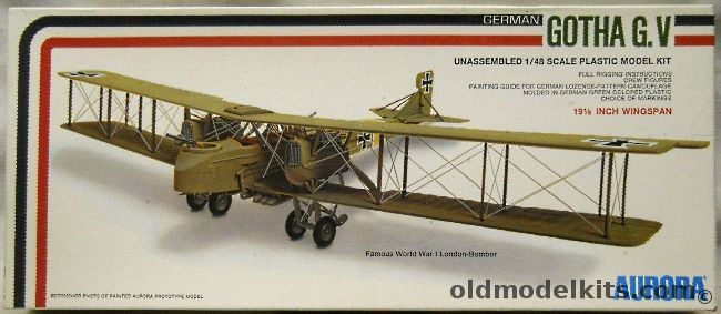 Aurora 1/48 German Gotha G-V Bomber, 785 plastic model kit